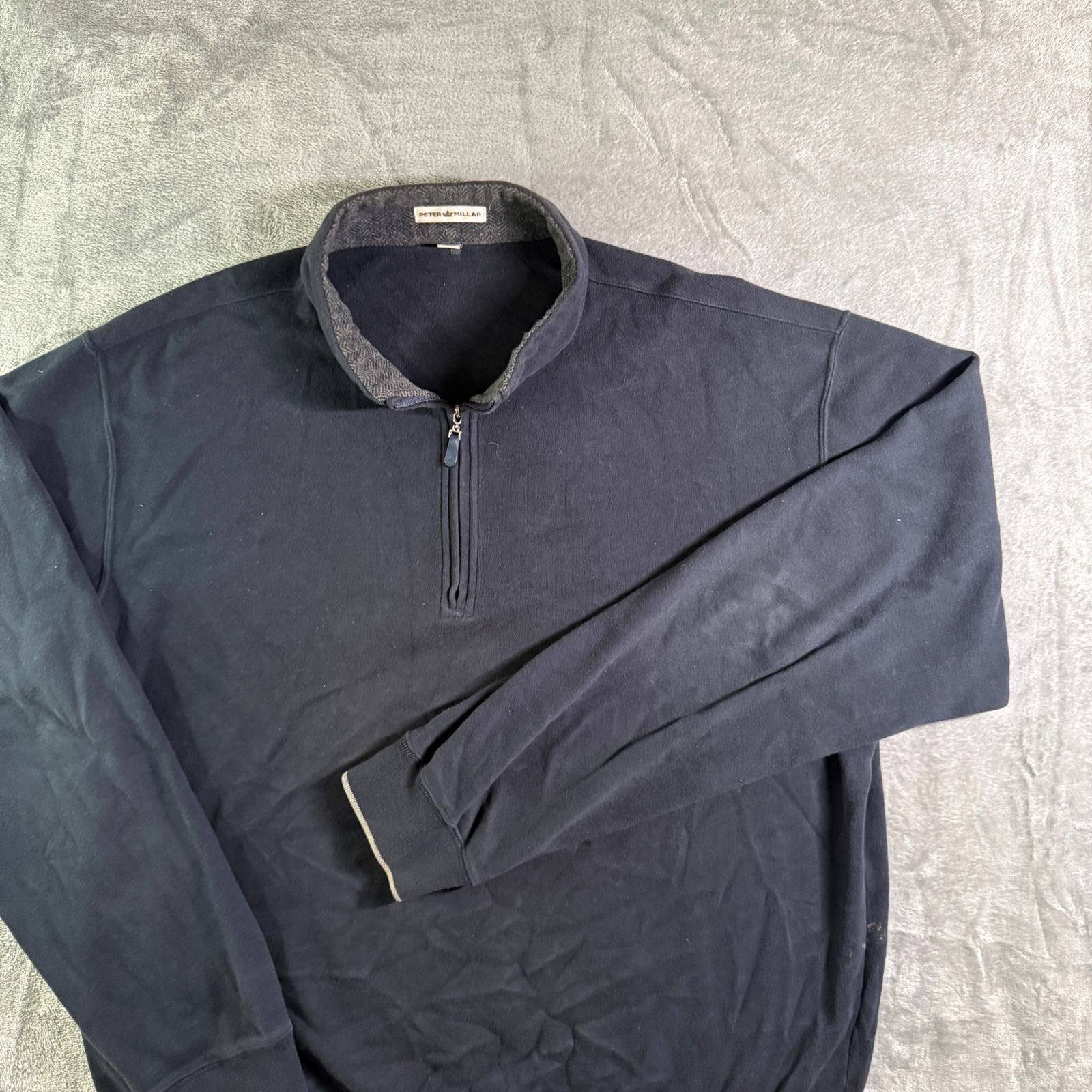 Peter Millar Quarter Zip Pullover Sweater Cotton Casual Comfy Xl